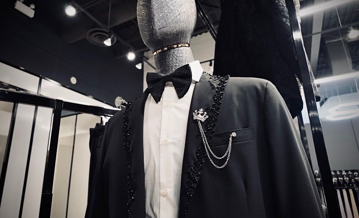 Italian Designer Suit - Black Tailored Suit